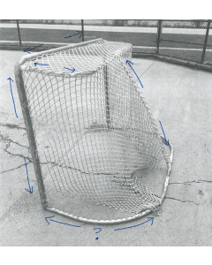REPLACEMENT NETTING FOR ICE HOCKEY GOAL NET NET-TRIMMED, FITS UP TO 44in DEEP- 20in TOP SHELF