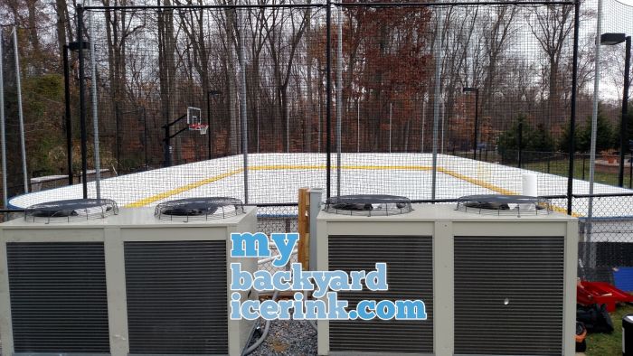 Portable Refrigerated Ice Hockey Rink Package 42ft X 60ft